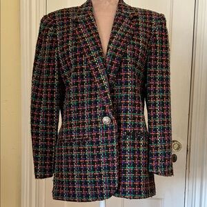 Fundamental Things Multicolor Plaid Women's Blazer